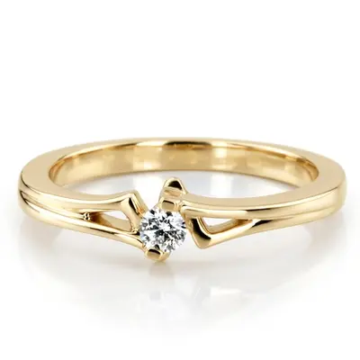 Tension Set Elegant Solitaire Promise Ring (0.08ct. tw.)