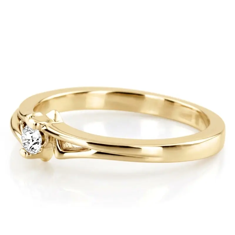 14K white gold Tension Set Elegant Solitaire Promise Ring (0.08ct. tw.) - alternate view 6