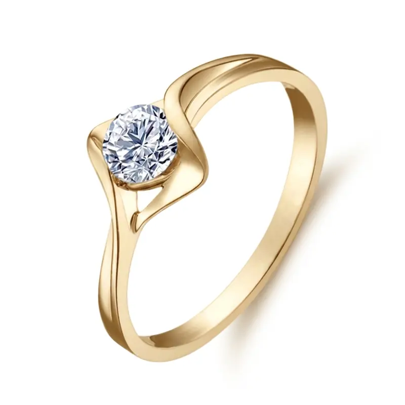 14K white gold Tension Set Elegant Solitaire Promise Ring (0.25 ct. tw.) - main view