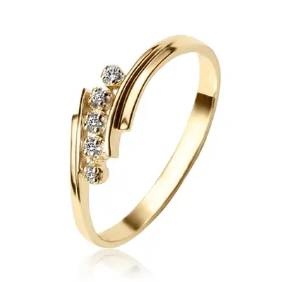By Pass Fancy Shank Diamond Promise Ring (0.04 ct. tw.)