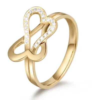 Knotted Heart Design Diamond Promise Ring (0.11ct. tw.) alternate view