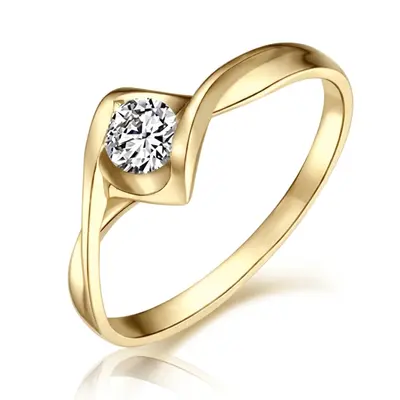 14K white gold Solitaire Promise Ring (0.22ct. tw.) - alternate view 4 thumbnail