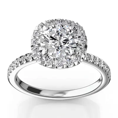Hand Forged Micro Pave Set Diamond Engagement Ring (1/2 ct. tw.) - view 1 of 6