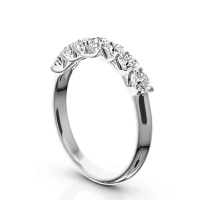 Low-Set Trellis Setting 7-Stone Round Shank Anniversary Ring, 3/4 ct. tw.