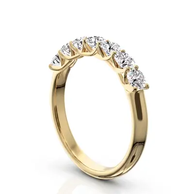 14K white gold Low-Set Trellis Setting 7-Stone Round Shank Anniversary Ring, 3/4 ct. tw. - alternate view 6 thumbnail