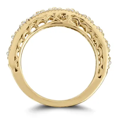 Antique Filigree Round Diamond Wedding Band (1/3 ct. tw.)