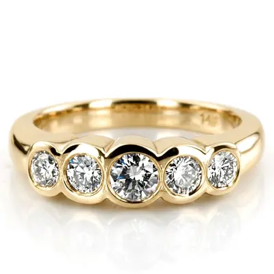Sculpted Bezel Premium Five-Stone Diamond Band (3/4 ct. tw.) alternate view