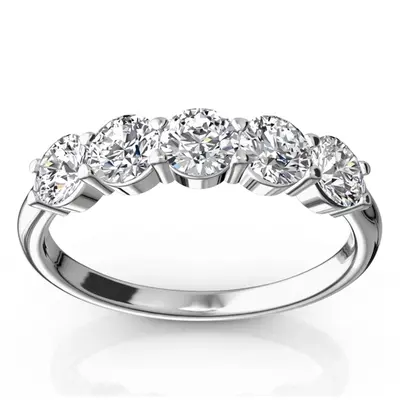Classic 5 stone Closed Basket Anniversary Band (1.00ct. tw)