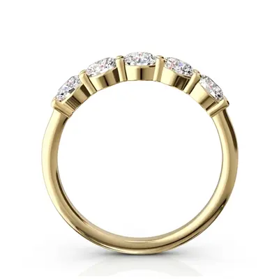 14K white gold Classic 5 stone Closed Basket Anniversary Band (1.00ct. tw) - alternate view 5 thumbnail
