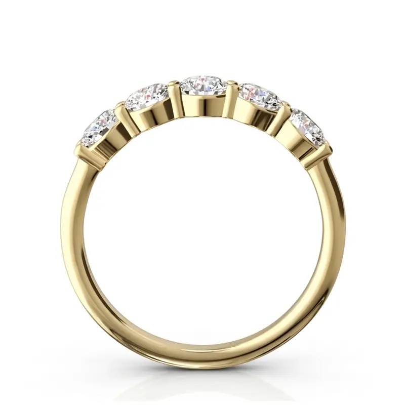 14K white gold Classic 5 stone Closed Basket Anniversary Band (1.00ct. tw) - alternate view 5