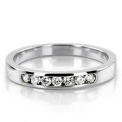 14K white gold Seven Stone Channel Set Diamond Anniversary Ring (1/4 ct. tw.) - alternate view 8 thumbnail