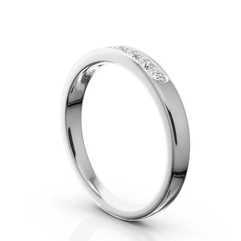 14K white gold Seven Stone Channel Set Diamond Anniversary Ring (1/4 ct. tw.) - alternate view 4