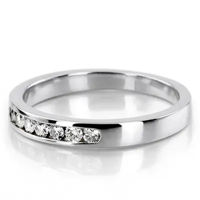 14K white gold Seven Stone Channel Set Diamond Anniversary Ring (1/4 ct. tw.) - alternate view 5 thumbnail