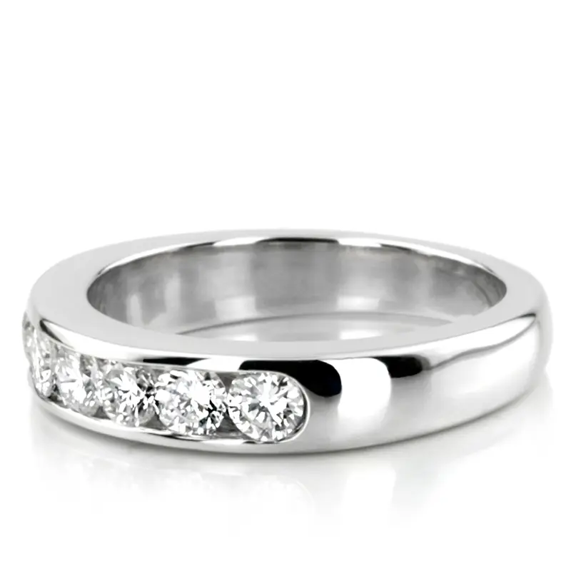 14K white gold Seven Stone Channel Set Diamond Anniversary Ring (3/4 ct. tw.) - alternate view 3