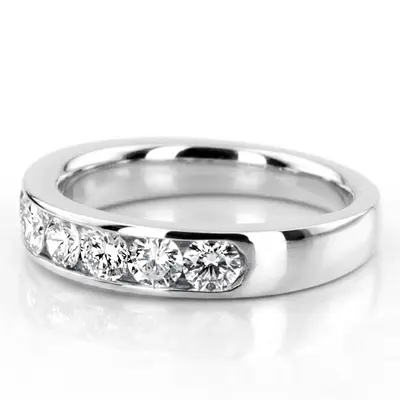 14K white gold Seven Stone Channel Set Diamond Anniversary Ring (1.00 ct. tw.) - alternate view 3 thumbnail