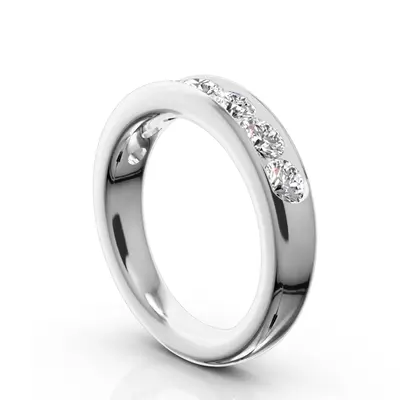 14K white gold Seven Stone Channel Set Diamond Anniversary Ring (1 1/4 ct. tw.) - alternate view 2 thumbnail