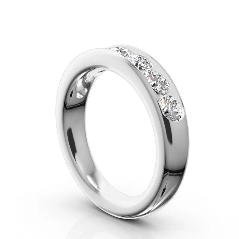 14K white gold Seven Stone Channel Set Diamond Anniversary Ring (1 1/4 ct. tw.) - alternate view 2