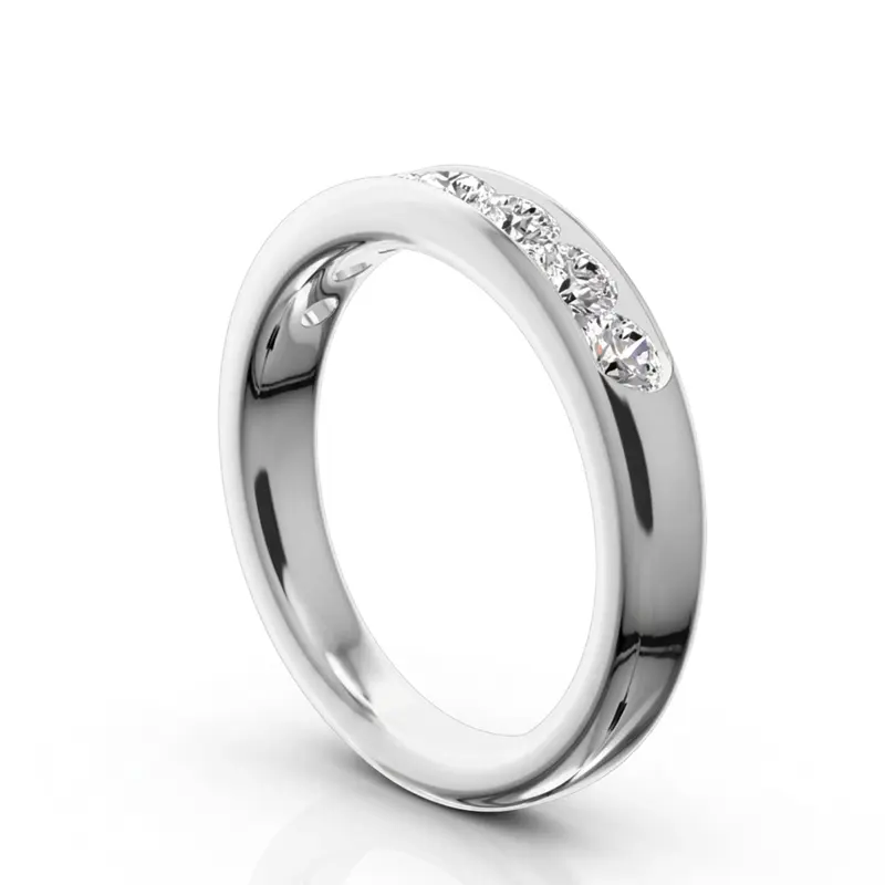 14K white gold Seven Stone Channel Set Diamond Anniversary Ring (3/4 ct. tw.) - alternate view 4