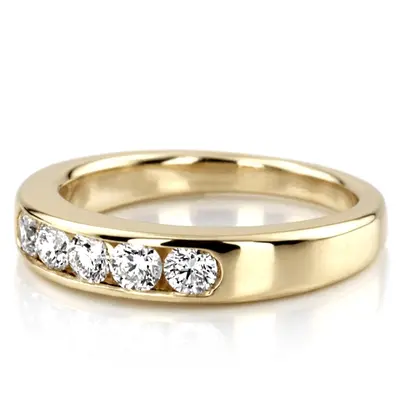 14K white gold Brilliant Round 5 Stone Channel Set Woman Diamond Ring (3/4 ct. tw.) - alternate view 4 thumbnail