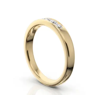 14K white gold Brilliant Round 5 Stone Channel Set Woman Diamond Ring (1/4 ct. tw.) - alternate view 4 thumbnail