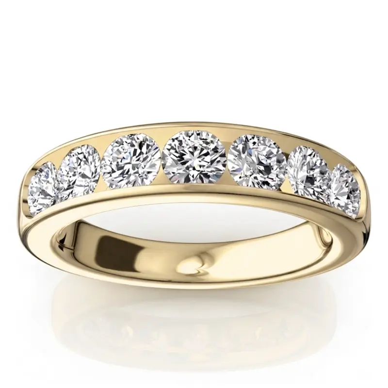 14K white gold Seven Stone Channel Set Diamond Anniversary Ring (1 1/4 ct. tw.) - alternate view 4