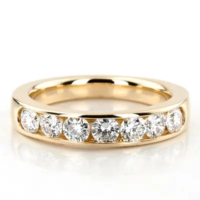 14K white gold Seven Stone Channel Set Diamond Anniversary Ring (1.00 ct. tw.) - main view thumbnail