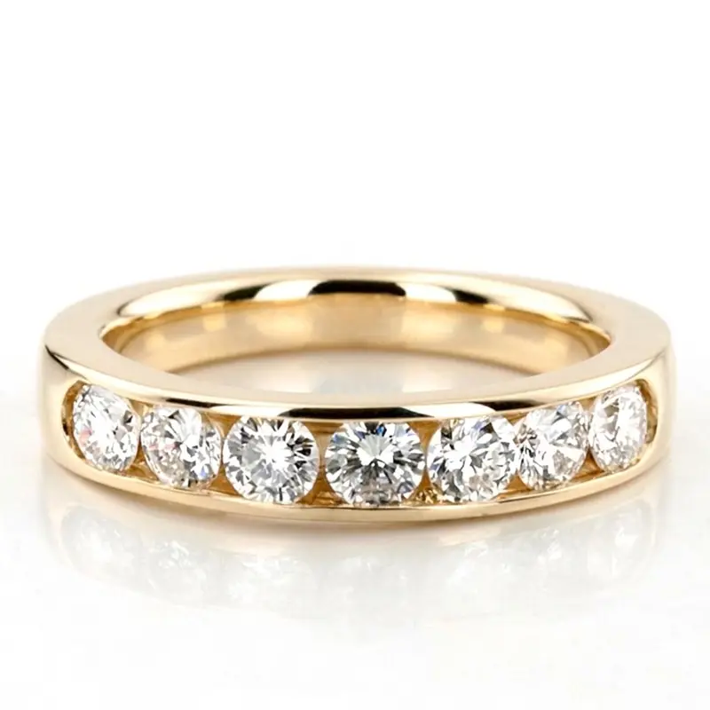 14K white gold Seven Stone Channel Set Diamond Anniversary Ring (1.00 ct. tw.) - main view