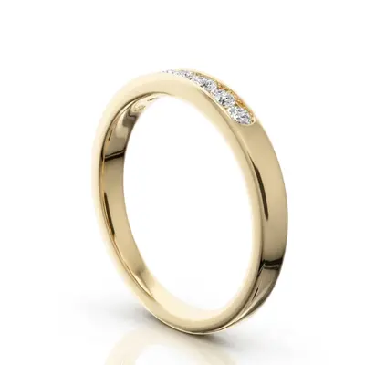 14K white gold Seven Stone Channel Set Diamond Anniversary Ring (1/4 ct. tw.) - alternate view 6 thumbnail