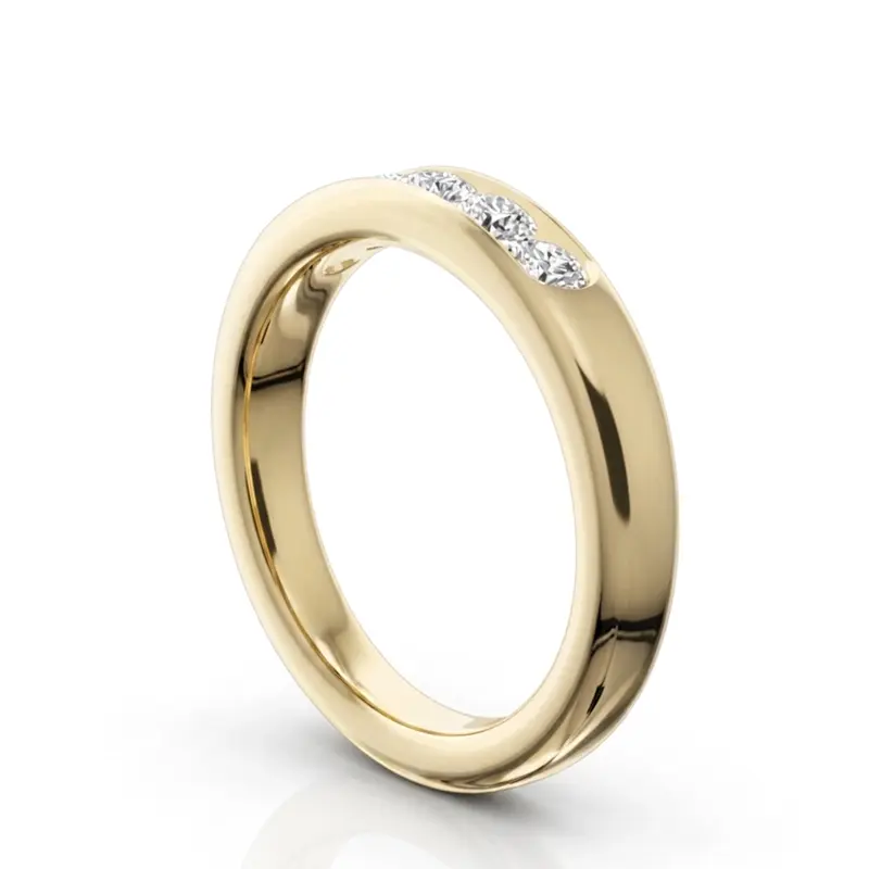14K white gold Brilliant Round 5 Stone Channel Set Woman Diamond Ring (3/4 ct. tw.) - alternate view 6