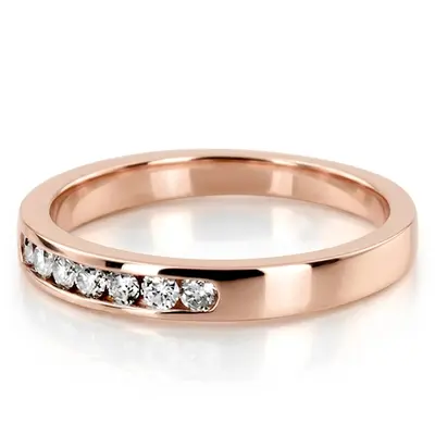 14K white gold Seven Stone Channel Set Diamond Anniversary Ring (1/4 ct. tw.) - alternate view 3 thumbnail