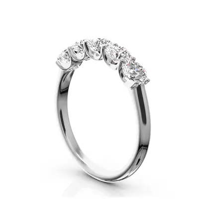 14K white gold New Classic 5-Stone U-Prong Woman Anniversary Band (1 ct. tw.) - alternate view 3 thumbnail