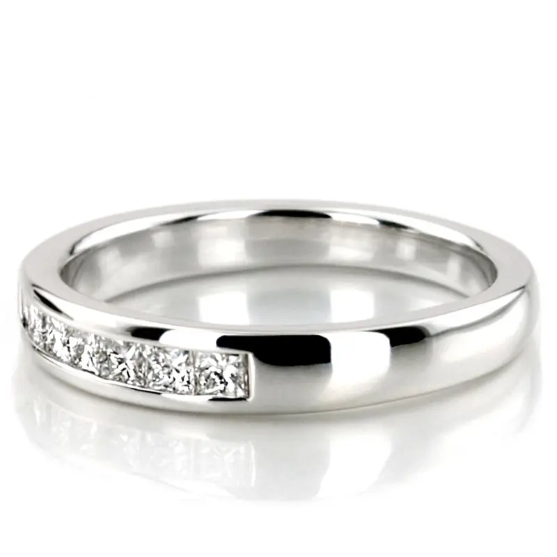 14K white gold Newly Designed 7 Stone Princess Cut Diamond Anniversary Band (1/5 ct. tw.) - alternate view 4