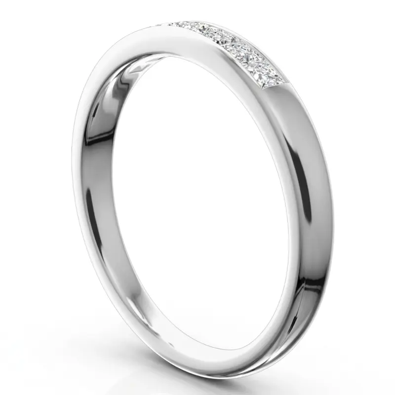 14K white gold Newly Designed 7 Stone Princess Cut Diamond Anniversary Band (1/5 ct. tw.) - alternate view 6