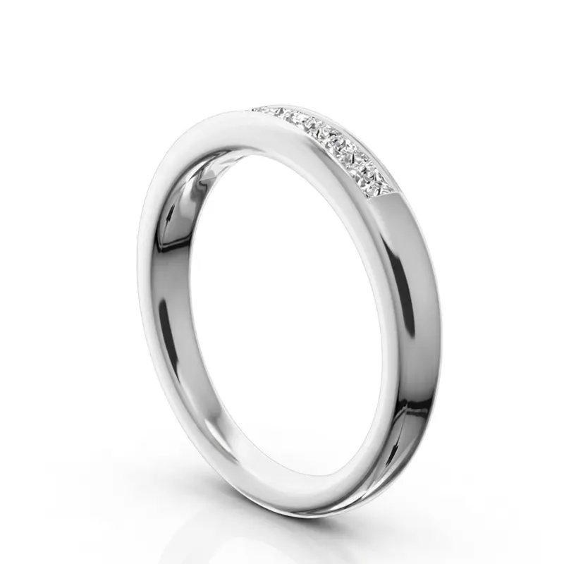 14K white gold Newly Designed 7 Stone Princess Cut Diamond Anniversary Band (1/2 ct. tw.) - alternate view 4