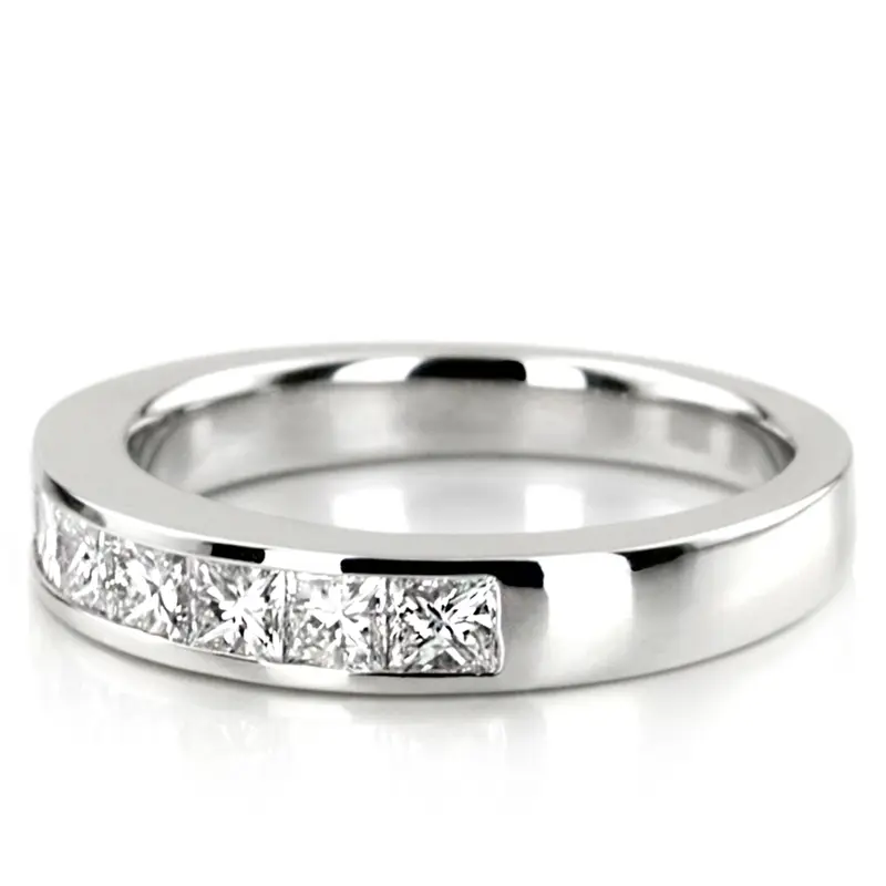 14K white gold Newly Designed 7 Stone Princess Cut Diamond Anniversary Band (1 ct. tw.) - alternate view 3
