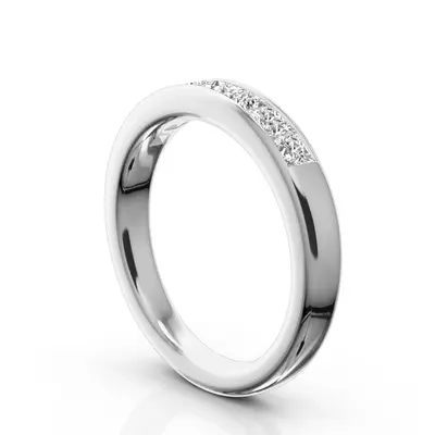 14K white gold Newly Designed 7 Stone Princess Cut Diamond Anniversary Band (1 ct. tw.) - alternate view 4 thumbnail