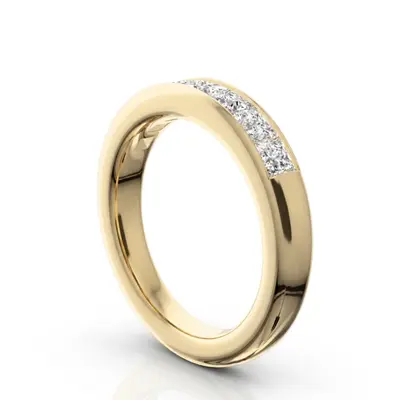 14K white gold Newly Designed 7 Stone Princess Cut Diamond Anniversary Band (1 1/4 ct. tw.) - alternate view 2 thumbnail