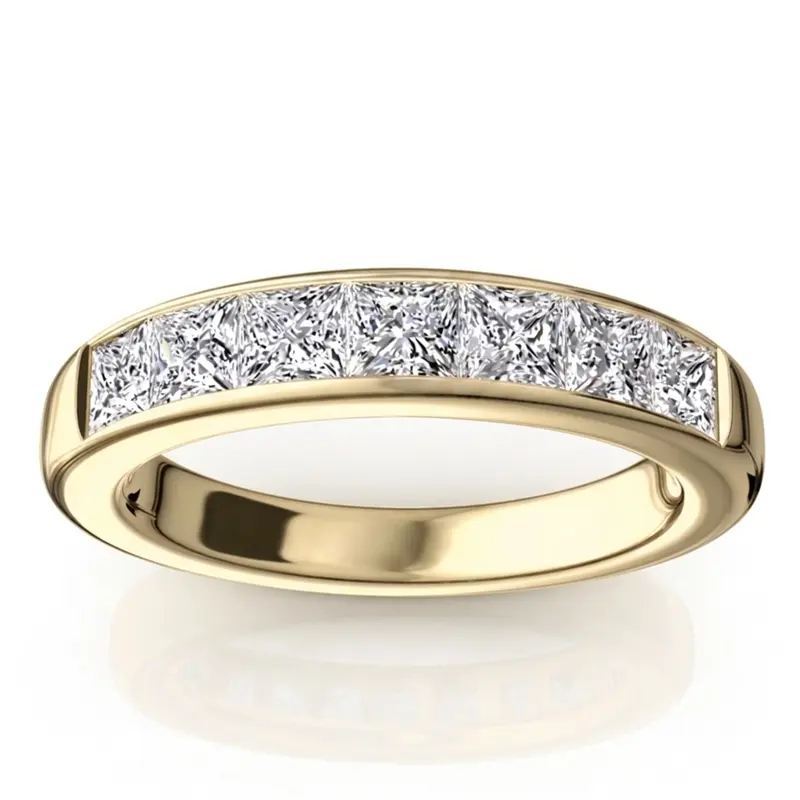 14K white gold Newly Designed 7 Stone Princess Cut Diamond Anniversary Band (1 1/4 ct. tw.) - alternate view 4