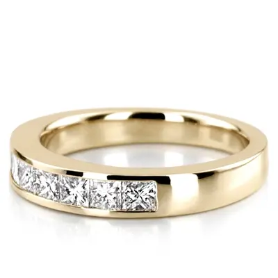 14K white gold Newly Designed 7 Stone Princess Cut Diamond Anniversary Band (1 ct. tw.) - alternate view 5 thumbnail
