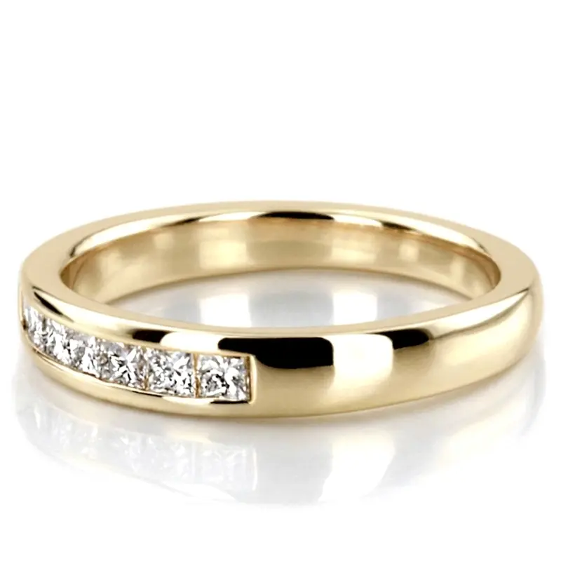 14K white gold Newly Designed 7 Stone Princess Cut Diamond Anniversary Band (1/5 ct. tw.) - alternate view 3