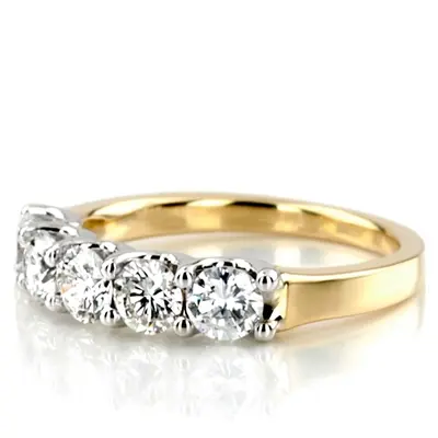 14K white gold New Classic 5-Stone U-Prong Woman Anniversary Band (1 ct. tw.) - alternate view 6 thumbnail