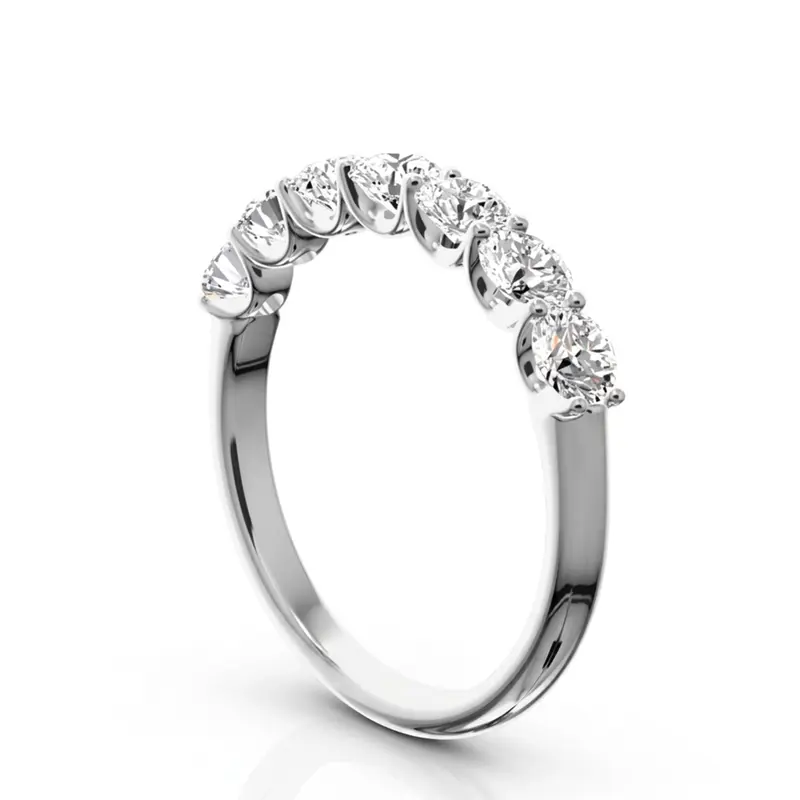 14K white gold New Classic 7-Stone U-Prong Woman Ring (1 ct. tw.) - main view