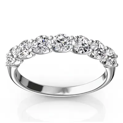 14K white gold New Classic 7-Stone U-Prong Woman Ring (1 ct. tw.) - alternate view 2 thumbnail