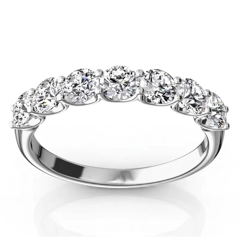 14K white gold New Classic 7-Stone U-Prong Woman Ring (1 ct. tw.) - alternate view 2