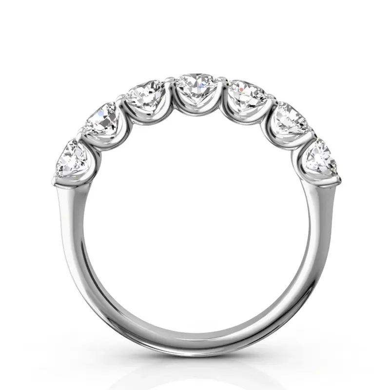 14K white gold New Classic 7-Stone U-Prong Woman Ring (1 1/4 ct. tw.) - alternate view 5