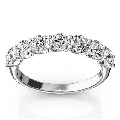 14K white gold New Classic 7-Stone U-Prong Woman Ring (1 1/4 ct. tw.) - alternate view 2 thumbnail