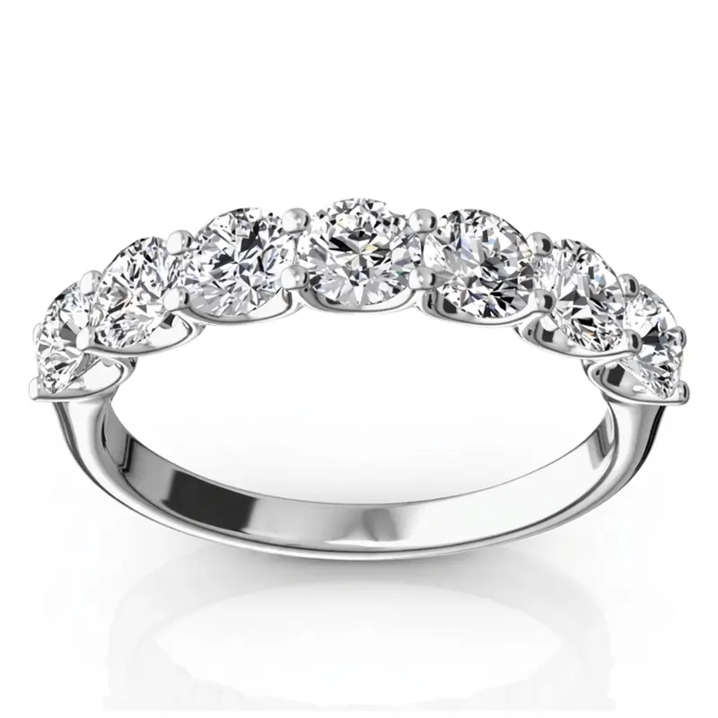 14K white gold New Classic 7-Stone U-Prong Woman Ring (1 1/4 ct. tw.) - alternate view 2