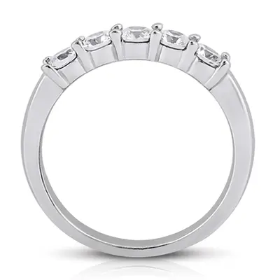14K white gold 5 Stone Shared Prong Women Anniversary Ring (1 ct. tw.) - alternate view 7 thumbnail