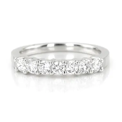 14K white gold 7 Stone Shared Prong Woman Diamond Ring (1/2 ct. tw.) - alternate view 5 thumbnail