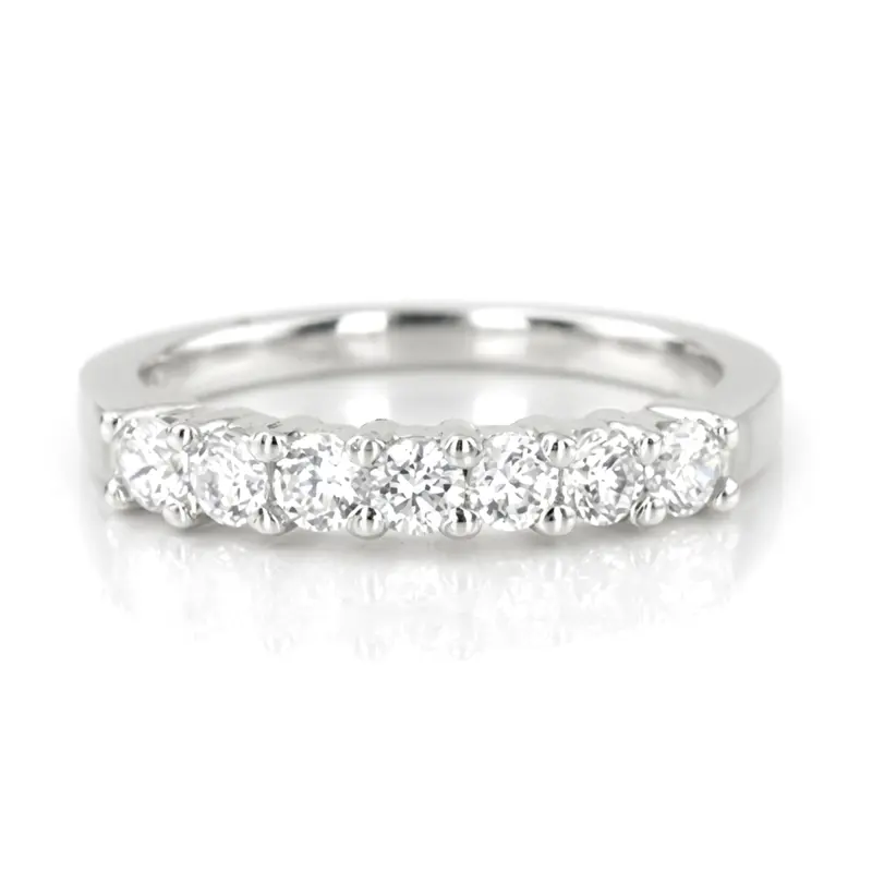 14K white gold 7 Stone Shared Prong Woman Diamond Ring (1/2 ct. tw.) - alternate view 5